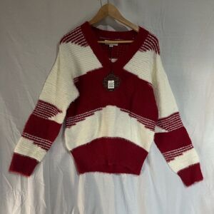 Knox rose nwt red & white sweater woman’s size small perfect for the holidays
